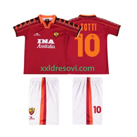 AS Roma TOTTI 10 1999 Retro Domaći Dječji Nogometni Dres 1998